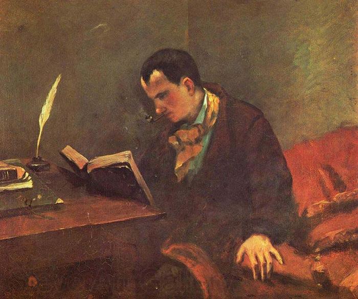 Gustave Courbet Portrait of Charles Baudelaire Spain oil painting art